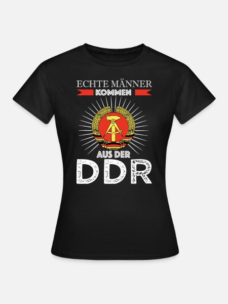 Echte Männer DDR Spruch Deutschland - Frauen T-Shirt - Schwarz