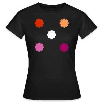 Subtle Lesbian Pride - Women's T-Shirt - black - Front - AI Model Female 172 dark (172cm)