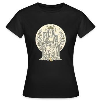 Hohe Priesterin – Ameyari Große Arkana Tarotkarte - Frauen T-Shirt - Schwarz - Vorne - AI Model Female 172 dark (172cm)