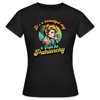 Emanzipation Feminismus Feministin Frauenpower Tee - Frauen T-Shirt - Schwarz - Vorne - AI Model Female 172 dark (172cm)