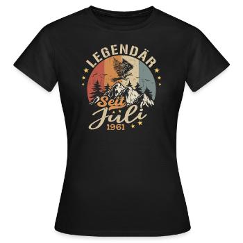 Juli 1961 Jahrestag Juli 1961 Juli - Frauen T-Shirt - Schwarz - Vorne - AI Model Female 172 dark (172cm)
