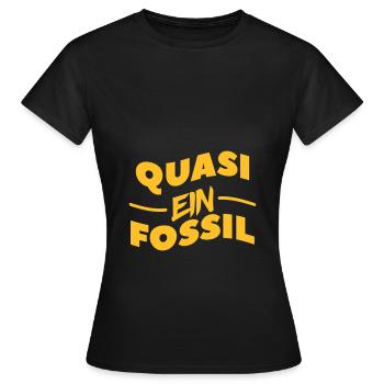 ein fossil - Frauen T-Shirt - Schwarz - Vorne - AI Model Female 172 dark (172cm)