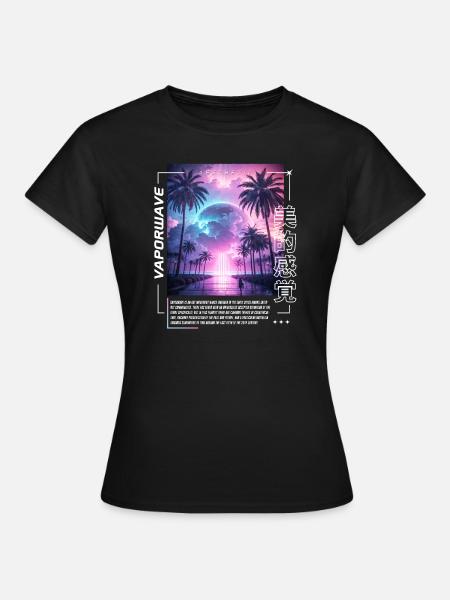 Vaporwave Aesthetic Liminal Kawaii Pastel Goth - Dame-T-shirt - sort