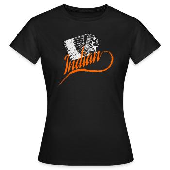 Indian - Women's T-Shirt - black - Front - AI Model Female 172 dark (172cm)