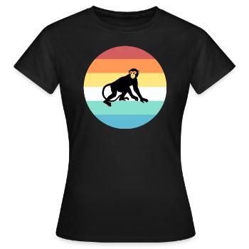 singe - T-shirt Femme - noir - Devant - AI Model Female 172 dark (172cm)
