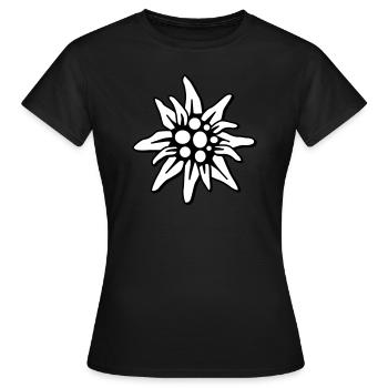 Edelweiss - T-shirt Femme - noir - Devant - AI Model Female 172 dark (172cm)
