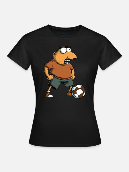Fussball Maulwurf - Frauen T-Shirt - Schwarz