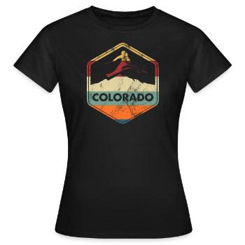 Colorado ski ski station de ski ski vacances skis - T-shirt Femme - noir - Devant - AI Model Female 172 dark (172cm)
