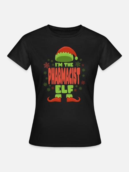 Apotheker Weihnachtself - Frauen T-Shirt - Schwarz