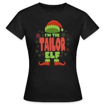 Schneider Weihnachtself - Frauen T-Shirt - Schwarz - Vorne - AI Model Female 172 dark (172cm)