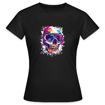 Ski Skull Lunettes de ski - T-shirt Femme - noir - Devant - AI Model Female 172 dark (172cm)