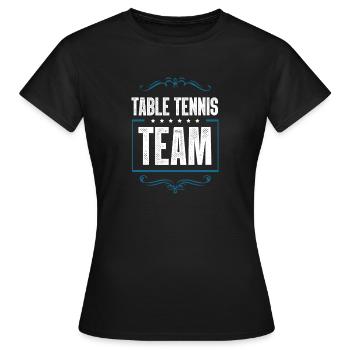 Table Tennis Team - Frauen T-Shirt - Schwarz - Vorne - AI Model Female 172 dark (172cm)