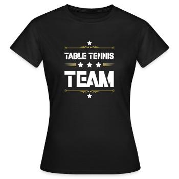 Table Tennis Team - Frauen T-Shirt - Schwarz - Vorne - AI Model Female 172 dark (172cm)