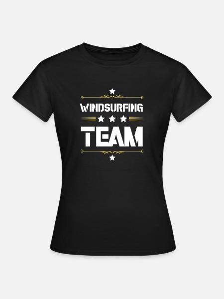 Windsurfing Team - Frauen T-Shirt - Schwarz