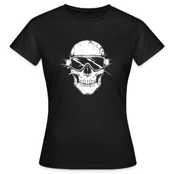 Ski Lunettes de ski Skeleton - T-shirt Femme - noir - Devant - AI Model Female 172 dark (172cm)