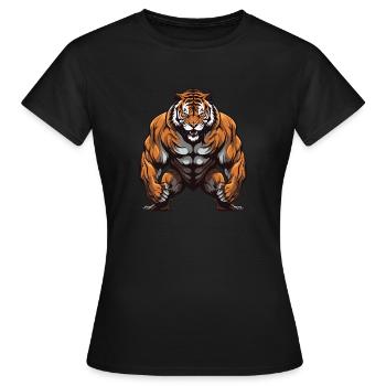 Tiger Beast Fitness - T-shirt Femme - noir - Devant - AI Model Female 172 dark (172cm)