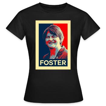 Arlene Foster Irish Political Retro - Women's T-Shirt - black - Front - AI Model Female 172 dark (172cm)