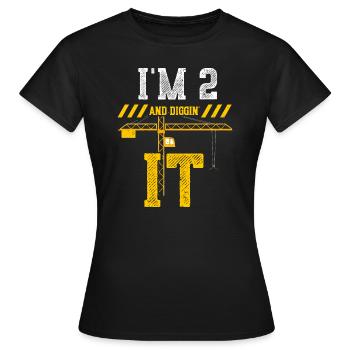 J’ai 2 ans et je le creuse - T-shirt Femme - noir - Devant - AI Model Female 172 dark (172cm)
