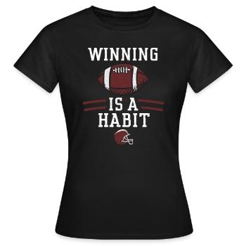 Winning is a habit - Football - Frauen T-Shirt - Schwarz - Vorne - AI Model Female 172 dark (172cm)
