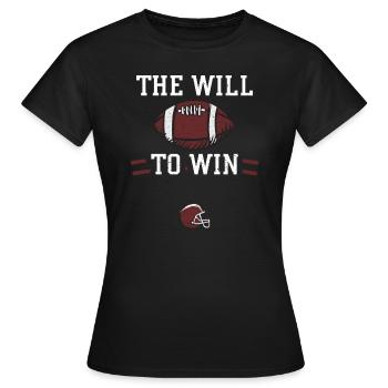 La volonté de gagner - Football - T-shirt Femme - noir - Devant - AI Model Female 172 dark (172cm)