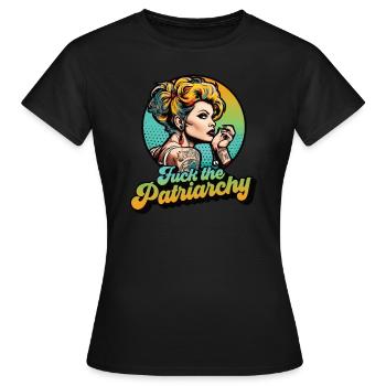 Emanzipation Feminismus Feministin Frauenpower Tee - Frauen T-Shirt - Schwarz - Vorne - AI Model Female 172 dark (172cm)