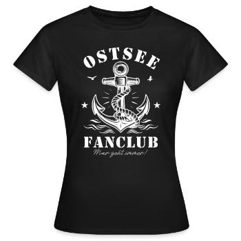 Ostsee Fanclub Geschenkidee Für Ostseeliebhaber - Frauen T-Shirt - Schwarz - Vorne - AI Model Female 172 dark (172cm)