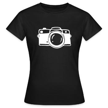 Photographe appareil photo appareil photo - T-shirt Femme - noir - Devant - AI Model Female 172 dark (172cm)