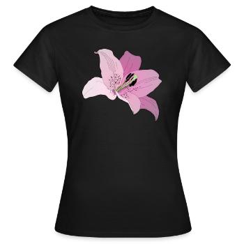 Rosa Orchidee - Frauen T-Shirt - Schwarz - Vorne - AI Model Female 172 dark (172cm)