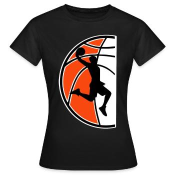 Basketball Basketballer - Frauen T-Shirt - Schwarz - Vorne - AI Model Female 172 dark (172cm)