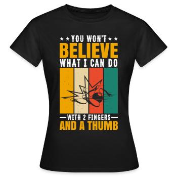 Bowling - Frauen T-Shirt - Schwarz - Vorne - AI Model Female 172 dark (172cm)