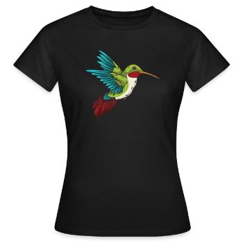 Kolibri Vogel Kolibris Rubinkehlkolibri - Frauen T-Shirt - Schwarz - Vorne - AI Model Female 172 dark (172cm)