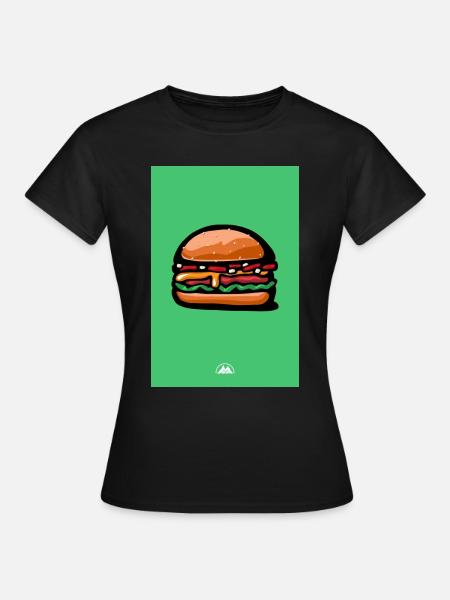 Cheeseburger - Frauen T-Shirt - Schwarz