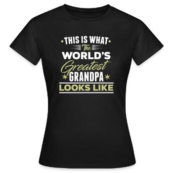 Meilleur grand-père - T-shirt Femme - noir - Devant - AI Model Female 172 dark (172cm)