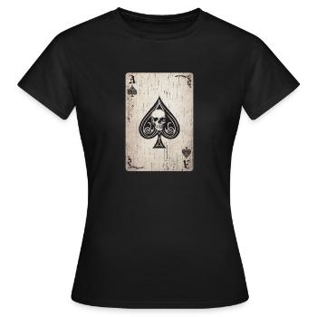 Carte de mort As de pique - T-shirt Femme - noir - Devant - AI Model Female 172 dark (172cm)