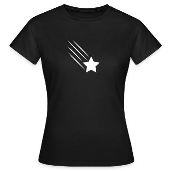 Sterne Sternschnuppe Sternchen selbst gestalten - Frauen T-Shirt - Schwarz - Vorne - AI Model Female 172 dark (172cm)