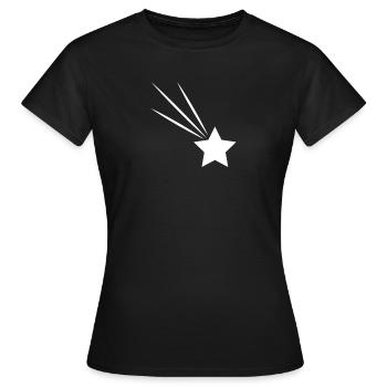 Sterne Sternschnuppe Sternchen selbst gestalten - Frauen T-Shirt - Schwarz - Vorne - AI Model Female 172 dark (172cm)