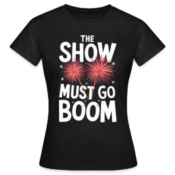 Pyrotechniker Feuerwerk Pyrotechnik - Frauen T-Shirt - Schwarz - Vorne - AI Model Female 172 dark (172cm)