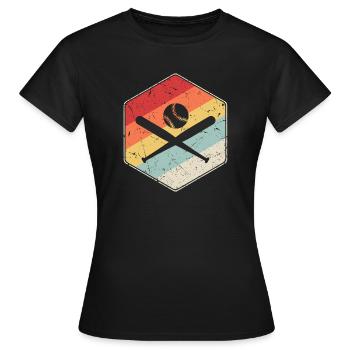 Joueur de baseball Baseballer Baseballer - T-shirt Femme - noir - Devant - AI Model Female 172 dark (172cm)