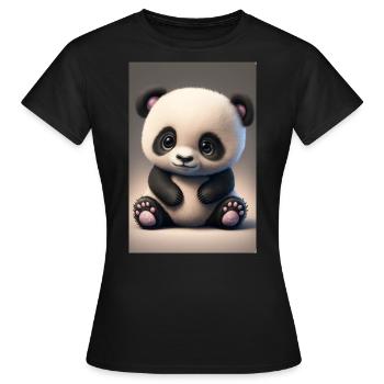 Süßes Baby-Panda - Frauen T-Shirt - Schwarz - Vorne - AI Model Female 172 dark (172cm)
