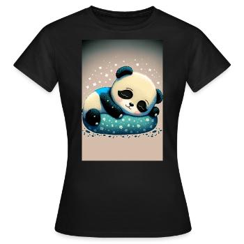 Baby Panda Dodo - Frauen T-Shirt - Schwarz - Vorne - AI Model Female 172 dark (172cm)