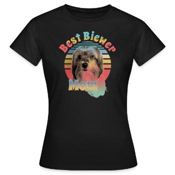 Biewer Terrier, best dog mom - Women's T-Shirt - black - Front - AI Model Female 172 dark (172cm)