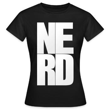 NERDY forever - NERD - Frauen T-Shirt - Schwarz - Vorne - AI Model Female 172 dark (172cm)