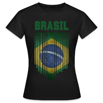 Drapeau brésilien, fierté brésilienne - T-shirt Femme - noir - Devant - AI Model Female 172 dark (172cm)
