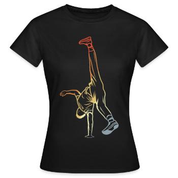 B-Boy Vintage Look - Frauen T-Shirt - Schwarz - Vorne - AI Model Female 172 dark (172cm)
