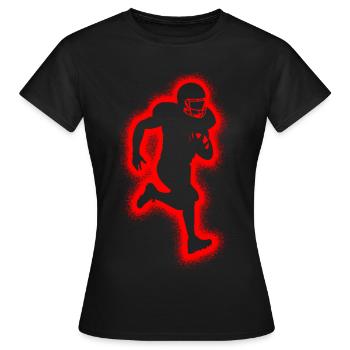 Football Herren Jungen Herren American Football - Frauen T-Shirt - Schwarz - Vorne - AI Model Female 172 dark (172cm)