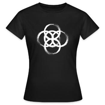 Symbole celtique Roue d’être - T-shirt Femme - noir - Devant - AI Model Female 172 dark (172cm)