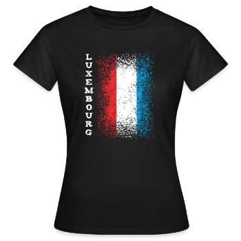 Luxembourg - T-shirt Femme - noir - Devant - AI Model Female 172 dark (172cm)
