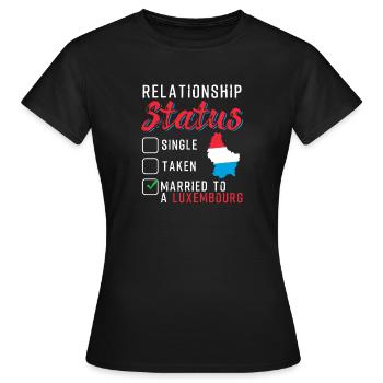 Luxembourg - T-shirt Femme - noir - Devant - AI Model Female 172 dark (172cm)