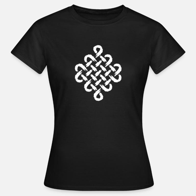 Infinity symbol Celtic symbol brush - Women's T-Shirt - black