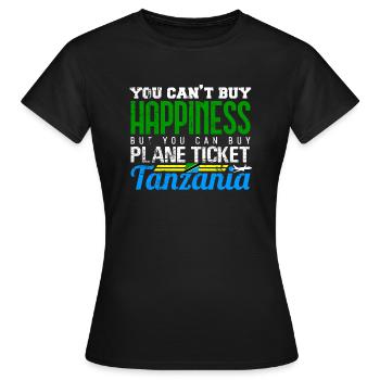 Tansania - Frauen T-Shirt - Schwarz - Vorne - AI Model Female 172 dark (172cm)